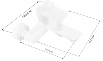 Vanová souprava Mexen Royo R05, bílá - 72203R05-20