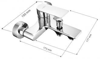 Vanová souprava Mexen Royo DQ45, chrom - 72213DQ45-00