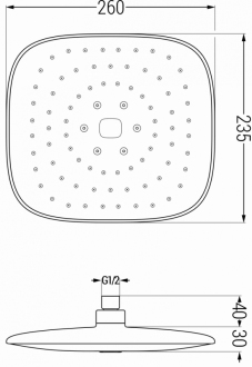 Mexen Uno DR33 sprchový set pod omítku, černá - 71435DR33-70