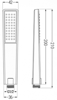 Mexen Uno DR33 sprchový set pod omítku, černá - 71435DR33-70