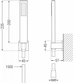 Mexen R-02 vanový set, grafit - 785005050-66