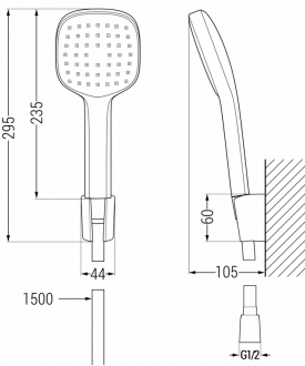 Mexen R-33 vanový set, chrom/bílá - 785335052-02