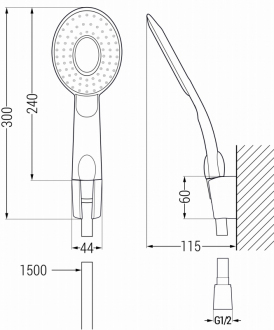 Mexen R-73 vanový set, chrom - 785735052-00