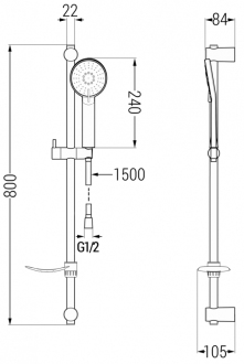 Mexen DF40 Posuvný sprchový set, bílá - 785404582-20