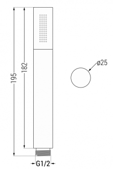 Mexen R-70 ruční sprcha 1-funkční bílá - 79570-20