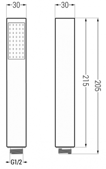 Mexen R-77 ruční sprcha 1-funkční zlatá - 79577-50