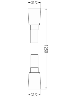 Mexen sprchová hadice 125 cm, chrom - 79425-00
