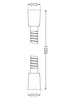 MEXEN Sprchová hadice 125 cm, černá 79435-70