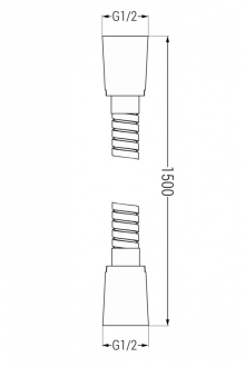 Mexen sprchová hadice 150cm, Grafit 79460-66