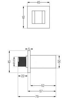 Mexen Cube držák sprchy, chrom - 79350-00