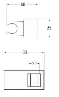 Mexen držák sprchy, chrom - 79355-00