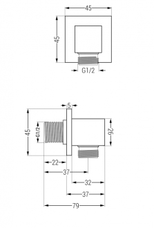 Mexen Cube sprchové kolínko, růžové zlato - 79340-60