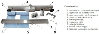 Mexen FLAT 140 cm - 2v1 lineární odtokový žlab 1010140