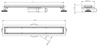 FLAT 360 nerezový sprchový žlab 800mm 1040080