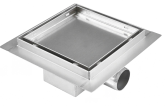 Mexen FLAT 12 Čtvercový odtokový žlab 12x12 cm, inox 1010012