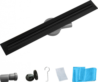 FLAT 360 Black Slim nerezový sprchový žlab 1200mm 1741120