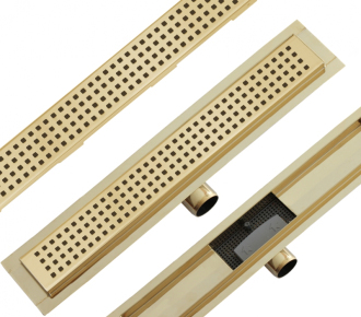 Mexen Flat M08 odtokový žlab 90 cm zlatá - 1525090-15