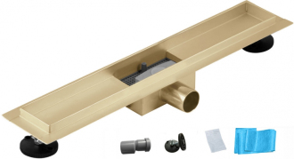 Mexen Flat M08 odtokový žlab 90 cm zlatá - 1525090-15