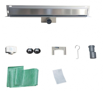 Mexen FLAT WALL 100 cm - 2v1 lineární žlab ke stěně, nerez 1030100