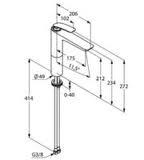 KLUDI BALANCE Umyvadlová baterie, chrom 522960575