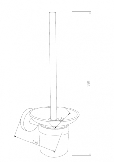 Mexen Loft WC kartáč chrom - 7012650-00