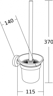 Mexen Tiber WC kartáč chrom - 7050550-00