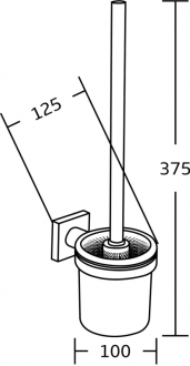 WC kartáč Mexen Rufo černý - 7050950-70