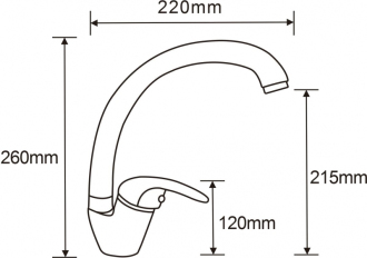 Mexen Rosa Dřezová baterie, šedá 670800-61
