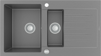 Mexen MATIAS Jednodřez s vaničkou 900x505x200, granit světle černá 6502901505-71