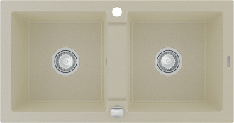 Mexen MARIO Dvojdřez 820x436x161, granit béžová 6504822000-69