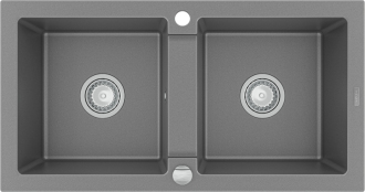 Mexen MARIO Dvojdřez 820x436x161, granit světle černá 6504822000-71