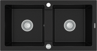 Mexen MARIO Dvojdřez 820x436x161, granit černá 6504822000-77