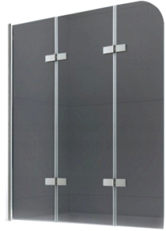 Mexen Felix 3-křídlá vanová zástěna 120 x 140 cm, grafit, chrom - 890-120-003-01-40