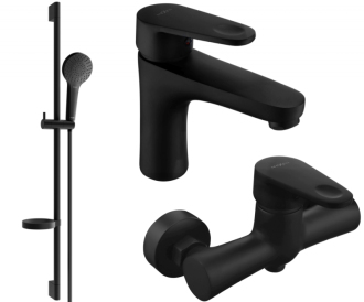 Sprchový set Mexen Kama DS05, černý - 72504DS05-70