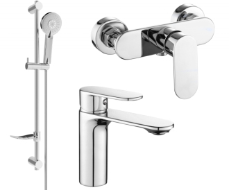 Sprchový set Mexen Milo DF40, chrom - 71304DF40-00