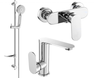 Sprchový set Mexen Milo DF40, chrom - 713054DF40-00