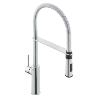 Paffoni Light Dřezová baterie s vytahovací sprškou, 2 proudy chrom LIG179