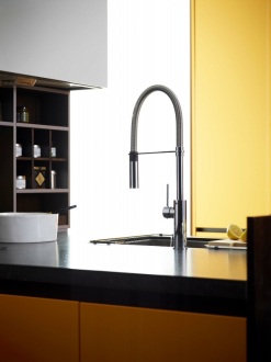 Paffoni Light Dřezová baterie s vytahovací sprškou, 2 proudy chrom LIG179