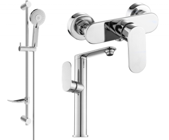 Sprchový set Mexen Milo DF40, chrom - 713154DF40-00