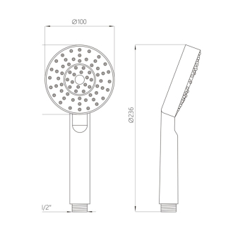 Mereo Ruční sprcha jednopolohová, plast/chrom CB475F