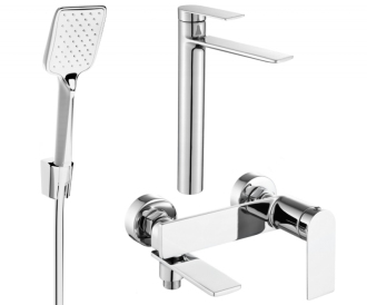 Vanový set Mexen Zero R62, chrom - 71113R62-00