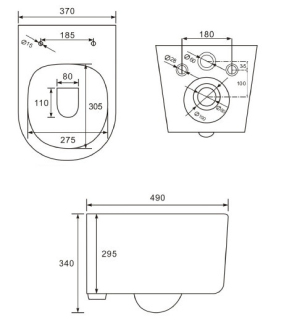 Mexen Carmen rimless WC + SLIM soft-close sedátko, Duroplast, bílá 30880300
