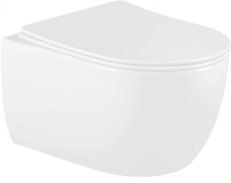 Mexen Carmen rimless WC + SLIM soft-close sedátko, Duroplast, bílá 30880400