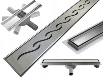 Mexen Flat 360° M18 otočný odtokový žlab 70 cm chrom - 1023070-40