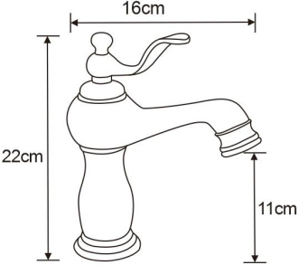 Mexen Vela Umyvadlová baterie, zlatá 744500-50