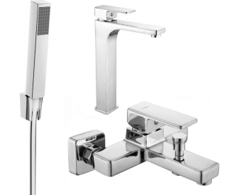Vanová souprava Mexen Cetus R77, chrom - 744313R77-00