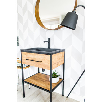 Laveo ALBANO VGA1710T Granitové umyvadlo, černá