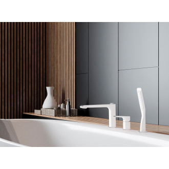 Laveo ALEA BLE_613D Vanová baterie 3-otvorová, chrom-bílá