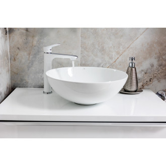 Laveo ALEA BLE_62ND Umyvadlová baterie včetně click-clacku, chrom-bílá