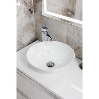 Laveo ALEA BLE_62ND Umyvadlová baterie včetně click-clacku, chrom-bílá